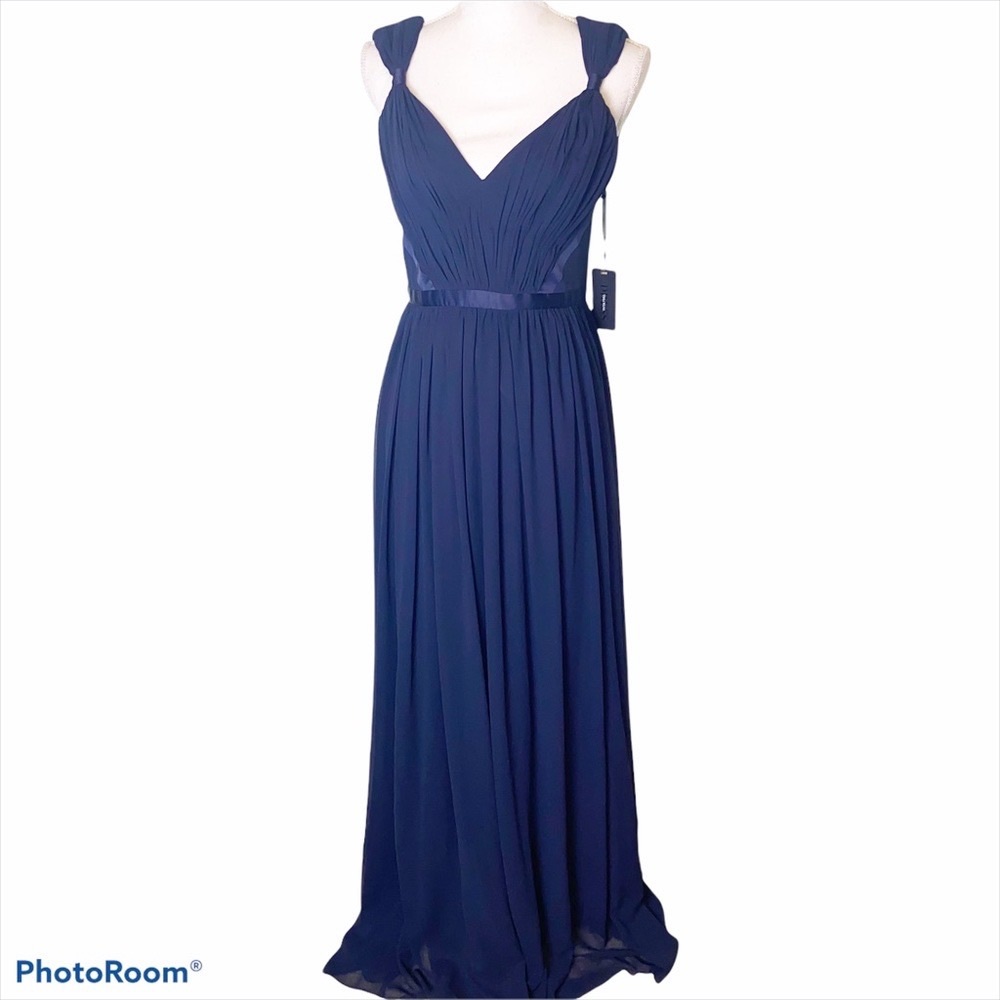 Vera Wang Navy Bridesmaid Gown Dress NWT Size 6